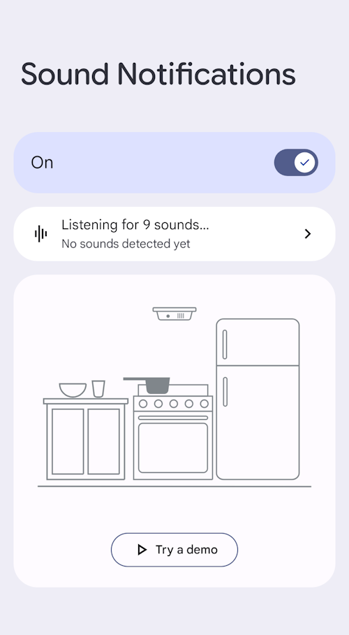 The Sound Notifications screen in Android 16